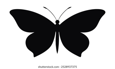 Vector illustration of a butterfly with spread wings on a transparent background.