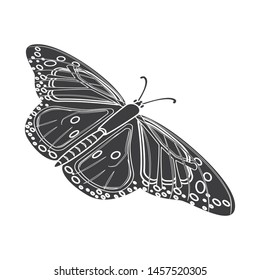 Vector illustration of butterfly and spring symbol. Set of butterfly and decorative stock vector illustration.