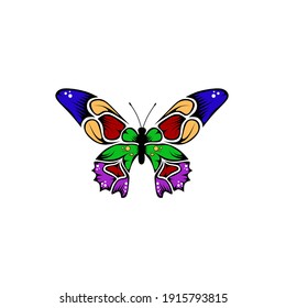 Vector illustration of a butterfly 
Suitable for use as logos, icons, posters, covers, etc