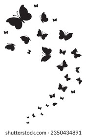 vector illustration of a butterfly swirl