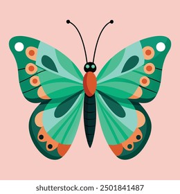 vector illustration of a butterfly with wide wings and a charming color. a colorful butterfly with a colorful pattern on it. Abstract Butterfly Wings. Exotic Moth Decor. Elegant Flying Insect.