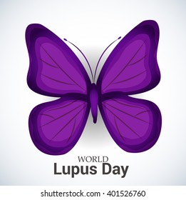 Vector illustration of a butterfly for World Lupus Day.