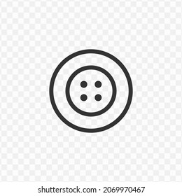 Vector illustration of button icon in dark color and transparent background(png).