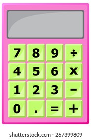 vector illustration button number technology