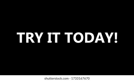 Vector illustration. Button try it today.  design elements