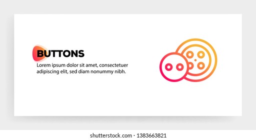 VECTOR ILLUSTRATION OF BUTTONS ICON CONCEPT