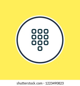 Vector illustration of buttons icon line. Beautiful community element also can be used as number icon element.