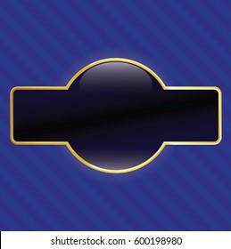 Vektorgrafik des goldenen Emblems von By Air Mail
