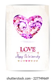 Vector illustration by Valentine's Day with abstract heart. Creative design background or card.
