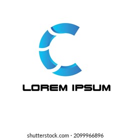 vector illustration c letter  logo design template.