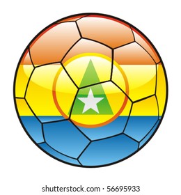 vector illustration of Cabinda flag on soccer ball