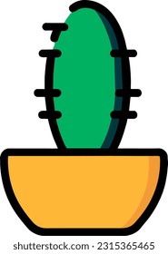 vector illustration of cactus cartoon