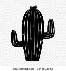 Vector illustration of cactus clip art on transparent background