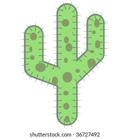 a vector illustration of a cactus desert plant