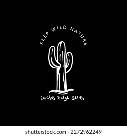 Cactus de ilustración vectorial, arte vectorial del tema del desierto para impresiones de camisetas, carteles y otros usos.