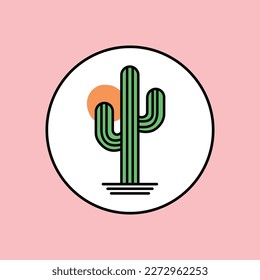 Vector illustration cactus, Desert theme vector artwork for t-shirts prints, posters and other uses.