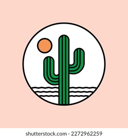 Vector illustration cactus, Desert theme vector artwork for t-shirts prints, posters and other uses.