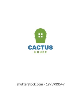 vector illustration of cactus house