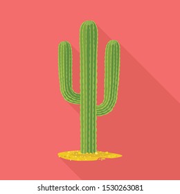 Vector illustration of cactus and houseplant logo. Web element of cactus and succulent vector icon for stock.