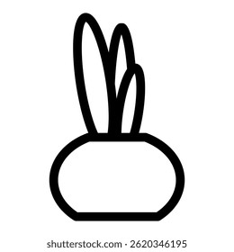 vector illustration of a cactus in line style