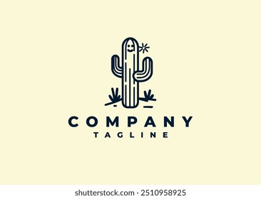 Vector illustration of Cactus Logo Design