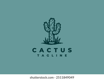 Ilustração vetorial do Cactus Logo Design