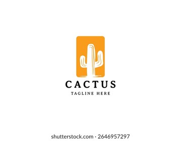 Vector illustration of Cactus Logo Design. Premium cactus logo design