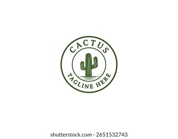 Vector illustration of Cactus Logo Design. Premium cactus logo design