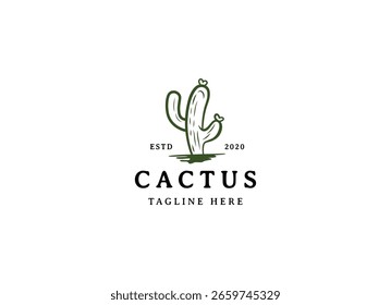Vektorgrafik von Cactus Logo Design. Premium Kaktus Logo Design