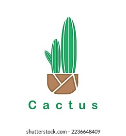 vector illustration of cactus plant design. cactus creative icon.