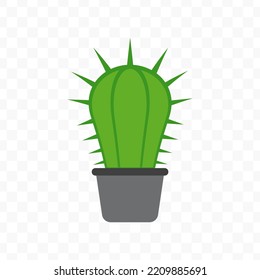 Vector Illustration Of Cactus Plant Icon Sign And Symbol. Colored Icons For Website Design .Simple Design On Transparent Background (PNG).