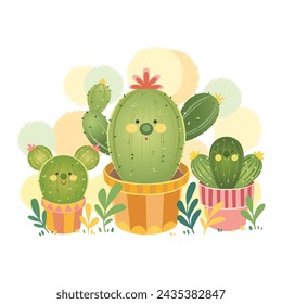 Vector Illustration of Cactus plants