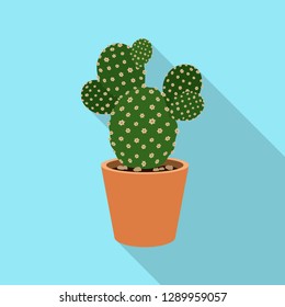 Vector illustration of cactus and pot logo. Collection of cactus and cacti stock vector illustration.