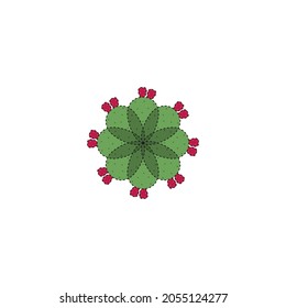 vector illustration of cactus quilt