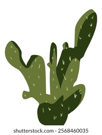 A vector illustration of a cactus tree with clean and modern design, featuring sharp details and vibrant colors, perfect for themes of nature, desert landscapes, and botanical elements.