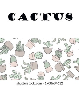 Ilustración vectorial de cactus para fondos, plantillas, tarjetas, invitaciones. EPS10