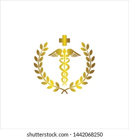 Vector illustration of a caduceus symbol.