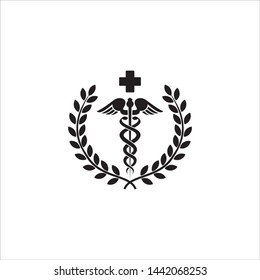 Vector illustration of a caduceus symbol.