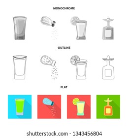 Vector illustration of cafe and Latin icon. Collection of cafe and national stock vector illustration.