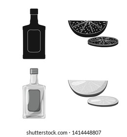 Vector illustration of cafe and Latin icon. Collection of cafe and national stock symbol for web.