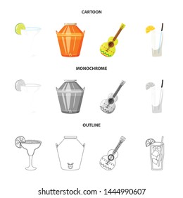 Vector illustration of cafe and Latin icon. Set of cafe and national stock symbol for web.