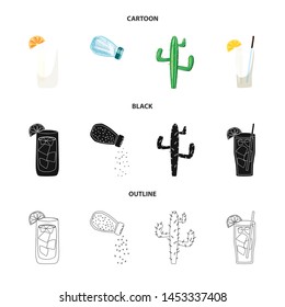 Vector illustration of cafe and Latin icon. Collection of cafe and national vector icon for stock.