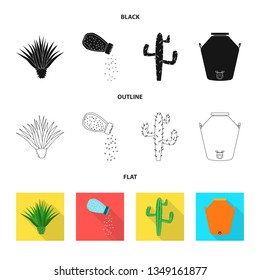 Vector illustration of cafe and Latin symbol. Set of cafe and national vector icon for stock.