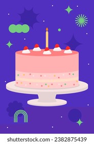 Vector illustration of a cake.