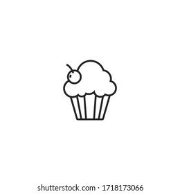 Vektorgrafik auf Kuchen - Umriss-Symbol