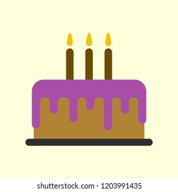 Vector illustration of cake in flat style
