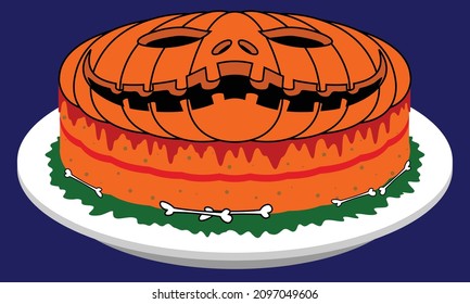 pastel de ilustración vectorial para halloween