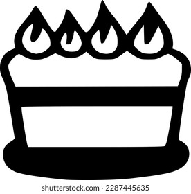 vector illustration of cake icon