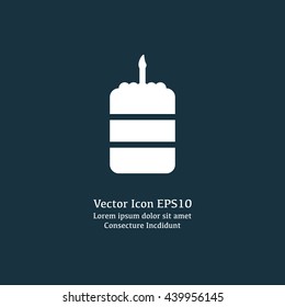 Vector illustration of cake icon