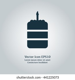 Vector illustration of cake icon